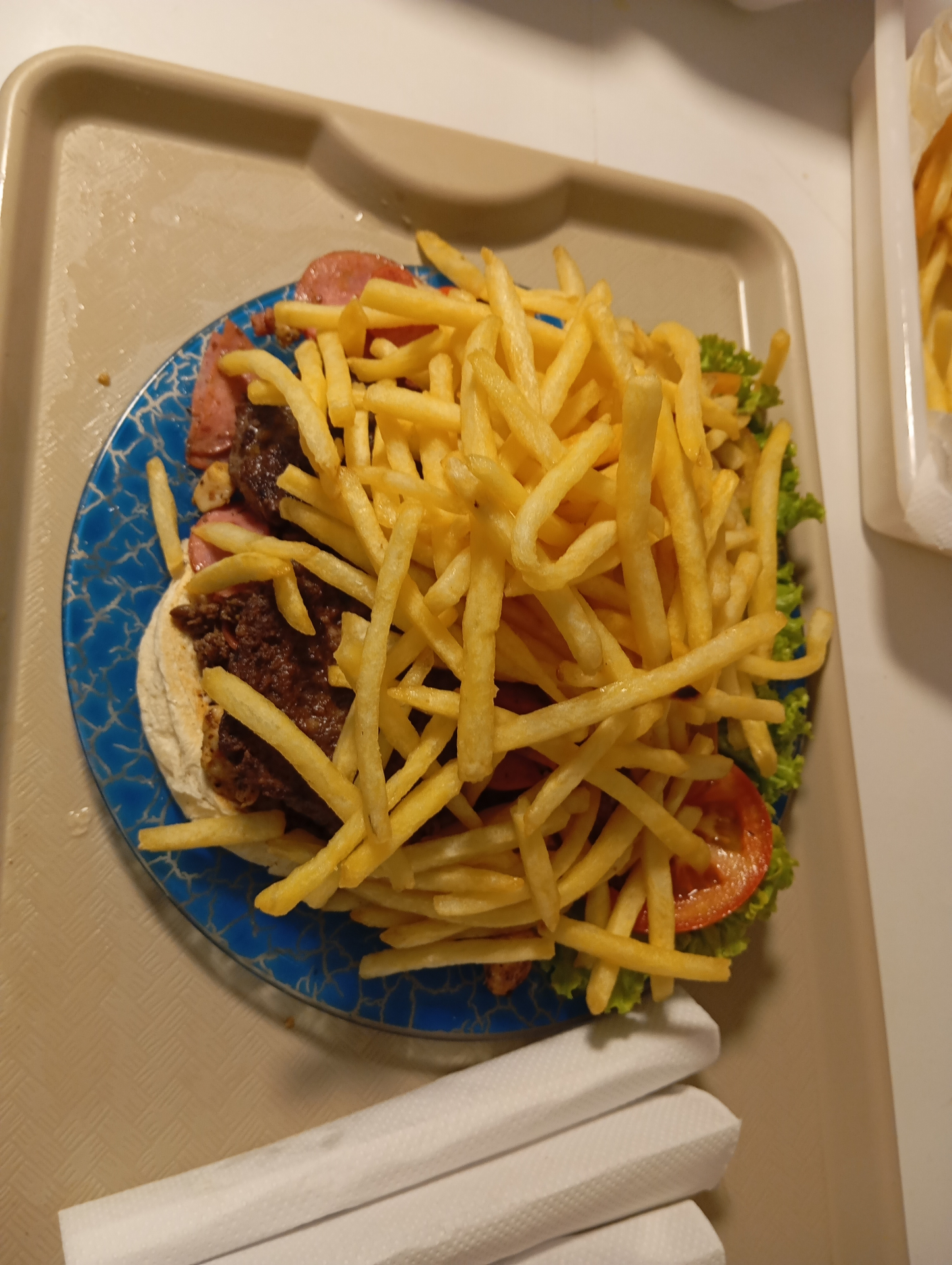 Lanche com fritas