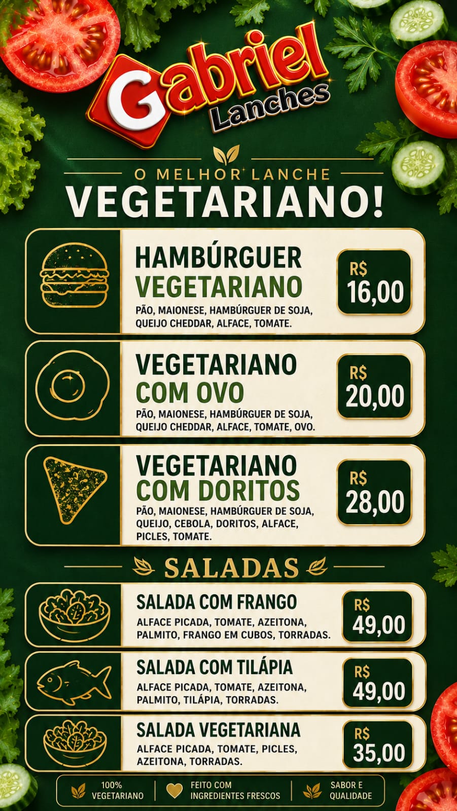 Vegetariano & Saladas